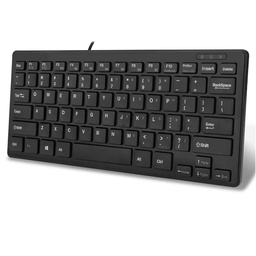 Teclado Adesso SlimTouch AKB-111UB - Cable Conectividad - USB Interfaz - Inglés (EEUU) - QWERTY Diseño - Negro